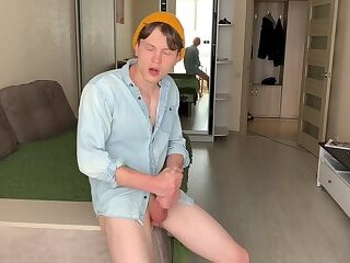 Hottest Boy CUMMING IN CONDOM / Big Dick (23cm) / Jerking OFF / Cute Boy