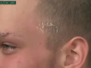 Three tattoo boys jerk off blowjobs and best facial cumshots